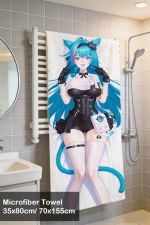 Neverness to Everness Mint Microfiber Hand and Bath Towel