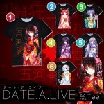 Date A Live Full Color T-Shirt Black Tee
