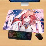 Genshin Impact Yae Miko Gaming Mouse Pad Desk Pad Playmat