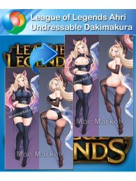 League of Legends KDA The Baddest Ahri Undressable Dakimakura Hugging Body Pillow Cover