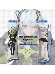 Zenless Zone Zero Anby Demara Mini Dakimakura Keychain Phone Strap