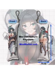 Zenless Zone Zero Jane Doe Mini Dakimakura Keychain Phone Strap