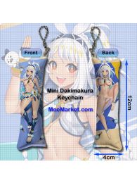 Genshin Impact Mualani Mini Dakimakura Keychain Phone Strap