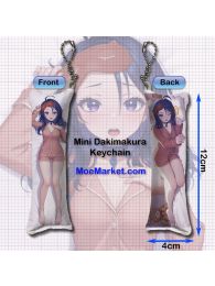 MiSide Sleepy Mita Mini Dakimakura Keychain Phone Strap