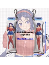 MiSide Crazy Mita Mini Dakimakura Keychain Phone Strap