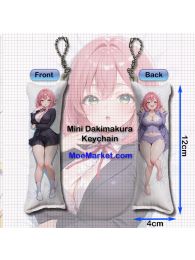 100Kanojo Hakari Hanazono Mini Dakimakura Keychain Phone Strap
