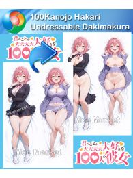 100Kanojo Hakari Hanazono Undressable Dakimakura Hugging Body Pillow Cover
