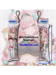 Genshin Impact Varesa Mini Dakimakura Keychain Phone Strap