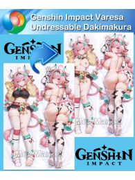 Genshin Impact Varesa Undressable Dakimakura Hugging Body Pillow Cover