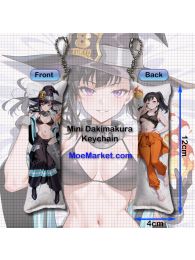 Fire Force Maki Oze Mini Dakimakura Keychain Phone Strap