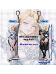 Marvel Rivals Emma Frost Mini Dakimakura Keychain Phone Strap