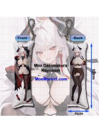 Azur Lane Admiral Zenker Mini Dakimakura Keychain Phone Strap
