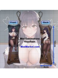 Azur Lane Azuma Mini Dakimakura Keychain Phone Strap