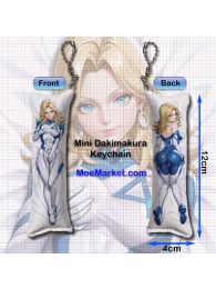 Marvel Rivals Invisible Woman Sue Storm Mini Dakimakura Keychain Phone Strap