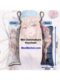 Azur Lane Anchorage Mini Dakimakura Keychain Phone Strap