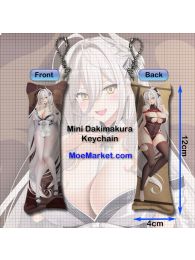 Azur Lane Hakuhou Mini Dakimakura Keychain Phone Strap