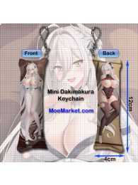 Azur Lane Hakuhou Mini Dakimakura Keychain Phone Strap