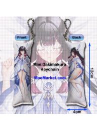 Genshin Impact Columbina Mini Dakimakura Keychain Phone Strap