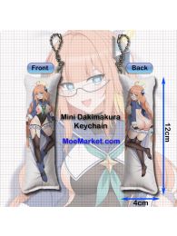Blue Archive Magical Shimiko Mini Dakimakura Keychain Phone Strap