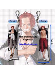 One Piece Shanks Mini Dakimakura Keychain Phone Strap