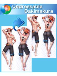 One Piece Portgas D. Ace Undressable Dakimakura Hugging Body Pillow Cover