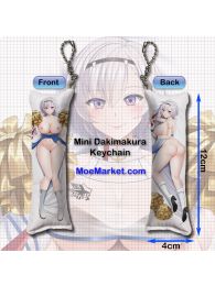Azur Lane Reno Mini Dakimakura Keychain Phone Strap