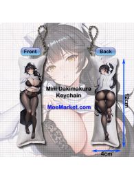 Azur Lane Takao Mini Dakimakura Keychain Phone Strap