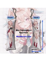 Genshin Impact Linnea Mini Dakimakura Keychain Phone Strap