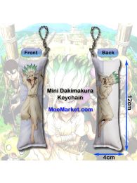 Dr. Stone Senku Ishigami Mini Dakimakura Keychain Phone Strap