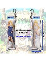 Dr. Stone Ruri Mini Dakimakura Keychain Phone Strap