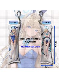 Blue Archive Ichinose Asuna Mini Dakimakura Keychain Phone Strap