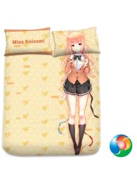 Ms. Koizumi Loves Ramen Noodles Anime Bed Sheet or Duvet Cover
