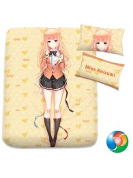 Ms. Koizumi Loves Ramen Noodles Anime Bed Sheet or Duvet Cover