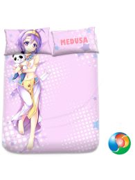 Jashin-chan Dropkick Medusa Anime Bed Sheet or Duvet Cover