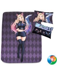 League of Legends KDA The Baddest Ahri Anime Bed Sheet or Duvet Cover