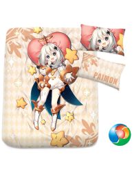 Genshin Impact Paimon Anime Bed Sheet or Duvet Cover