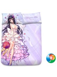 Date A Live Yatogami Tohka Wedding Dress Anime Bed Sheet or Duvet Cover