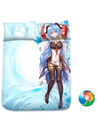 Genshin Impact Ganyu Anime Bed Sheet or Duvet Cover