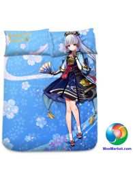 Genshin Impact Kamisato Ayaka Anime Bed Sheet or Duvet Cover