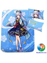 Genshin Impact Kamisato Ayaka Anime Bed Sheet or Duvet Cover