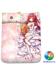 Date A Live Kotori Itsuka Wedding Dress Anime Bed Sheet or Duvet Cover