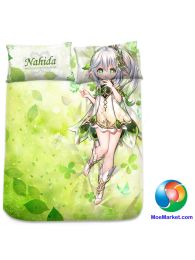 Genshin Impact Nahida Anime Bed Sheet or Duvet Cover
