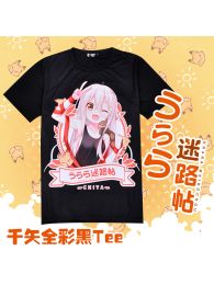 Urara Meirocho Full Color T-Shirt Black Tee