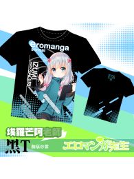 Eromanga Sensei Full Color T-Shirt Black Tee