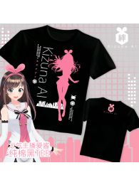 Kizuna AI Full Color T-Shirt Black Tee