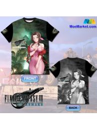 Final Fantasy VII Remake Aerith Gainsborough Double Sided Full Graphic T-Shirt