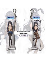 Rascal Does Not Dream of Bunny Girl Senpai Mai Sakurajima Mini Dakimakura Keychain Phone Strap