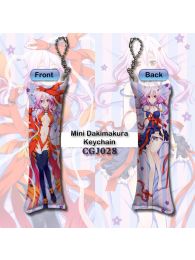 Guilty Crown Inori Yuzuriha Mini Dakimakura Keychain Phone Strap