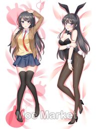 Rascal Does Not Dream of Bunny Girl Senpai Sakurajima Mai Dakimakura Hugging Pillow Cover
