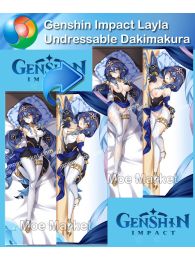 Genshin Impact Layla Undressable Dakimakura Hugging Body Pillow Cover Genshin Impact Layla Undressable Dakimakura Hugging Body Pillow Cover